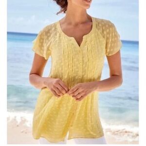 Soft Surroundings Yellow Tunic Top